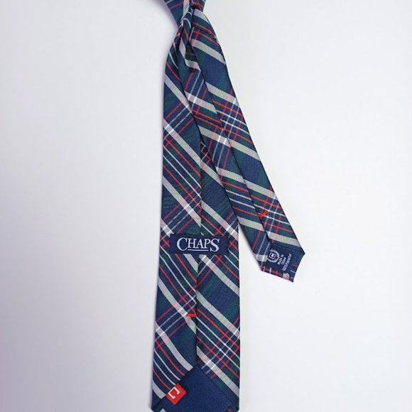 Chaps Kid's Clip-On Tie - Plaid - One Size - EUC - Picture 2 of 4